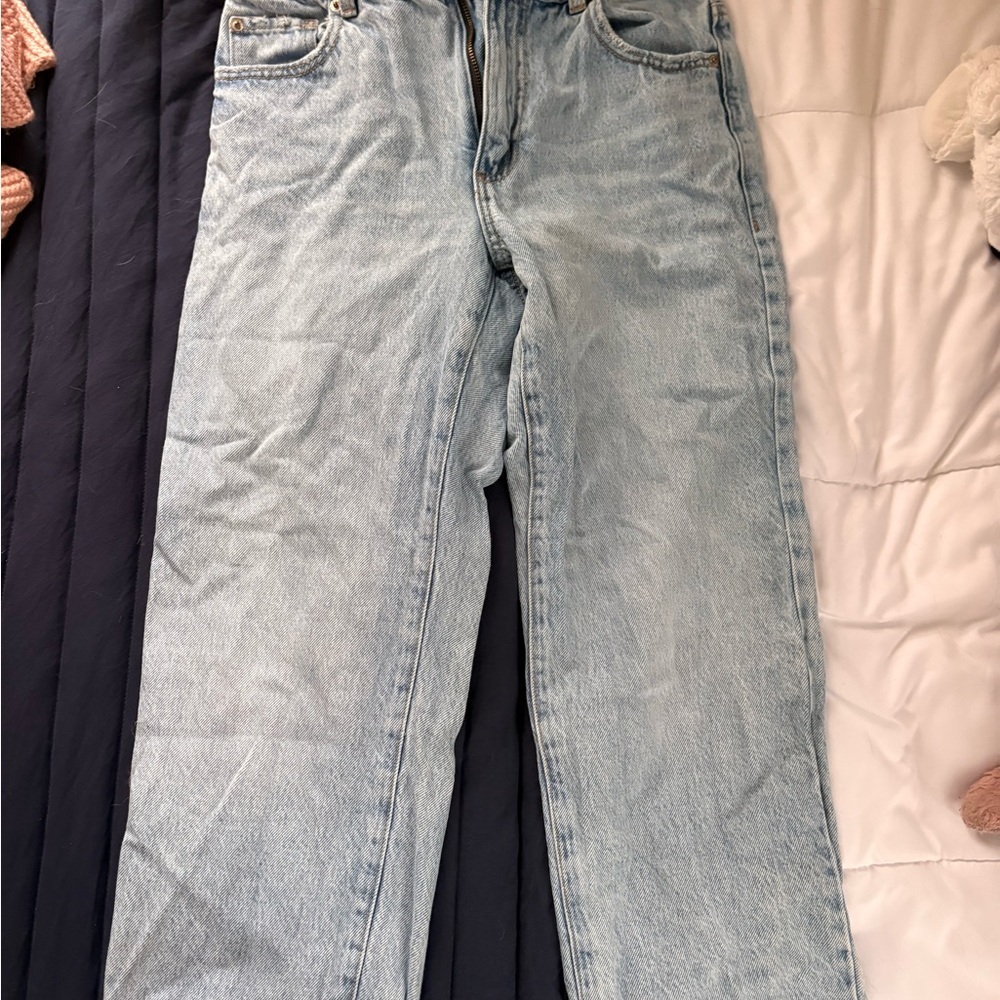 Garage Light Blue Straight Leg Jeans